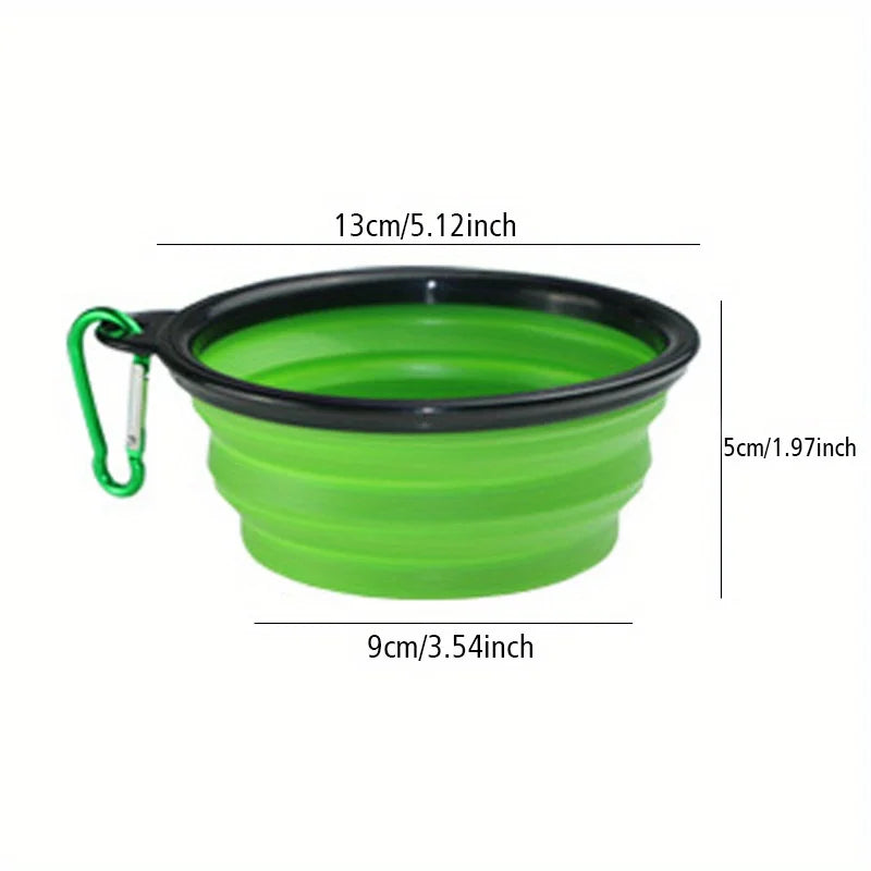 Portable Silicone Dog Travel Bowl – Food & Water