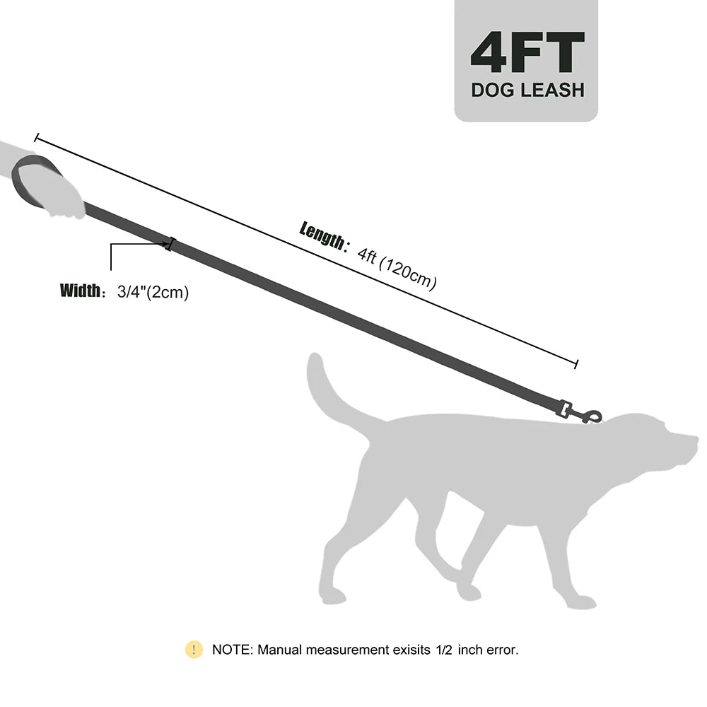 4ft Dog PU Leather Lead