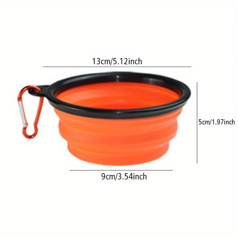 Portable Silicone Dog Travel Bowl – Food & Water