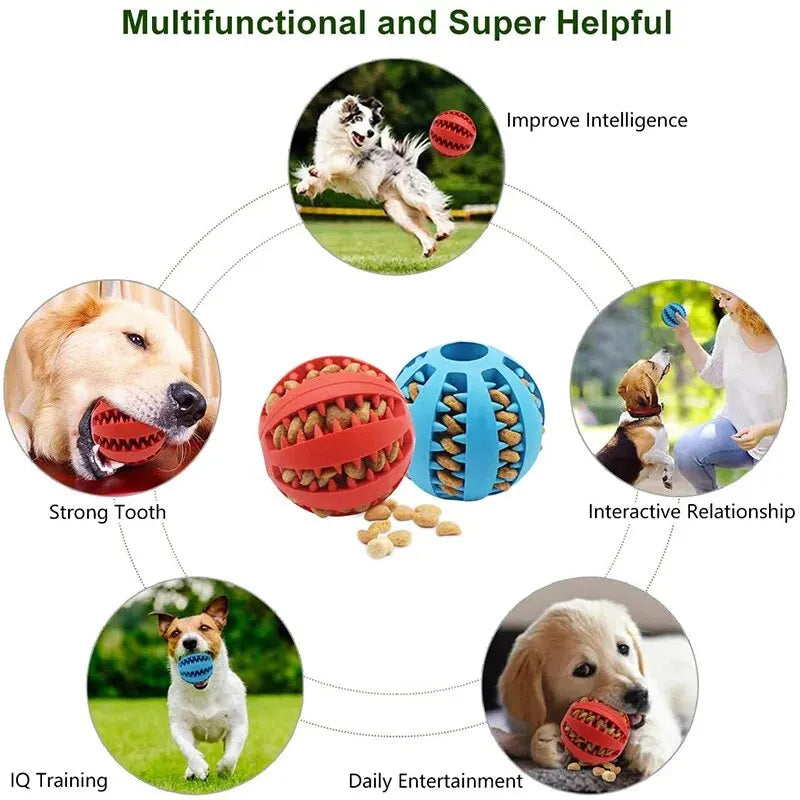 Pet Food Treat Feeder Chew Tooth Cleaning Ball