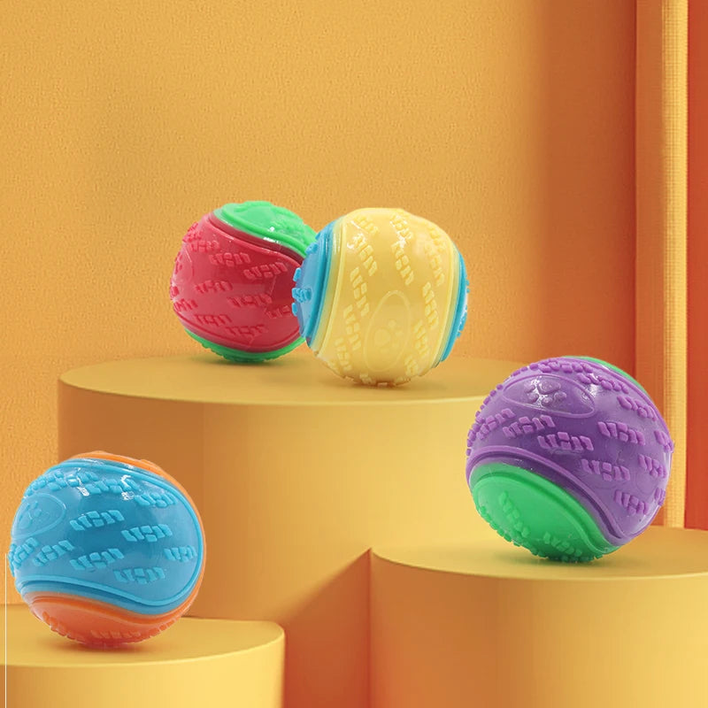 Dogs Teeth Cleaning Bite Resistance Squeaky Dog Ball