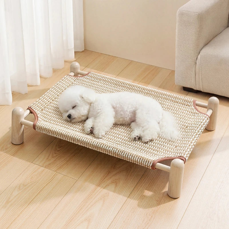 Wooden Frame Elevated Dog Bed