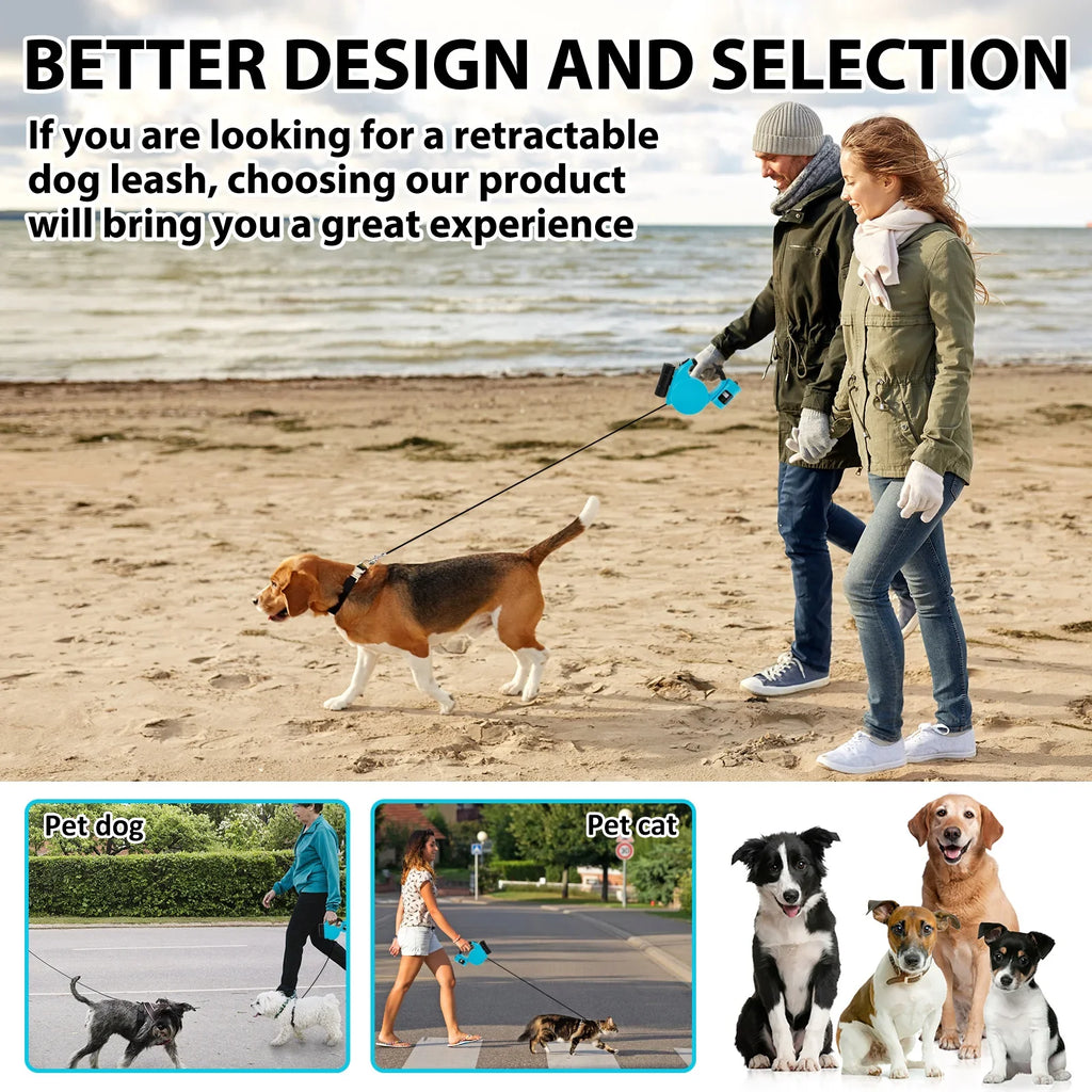 LED Retractable Dog Leash 4m
