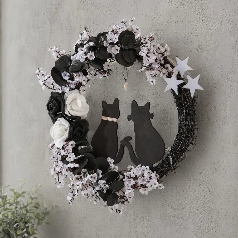 Glowing Cat Halloween Wreath 🐱