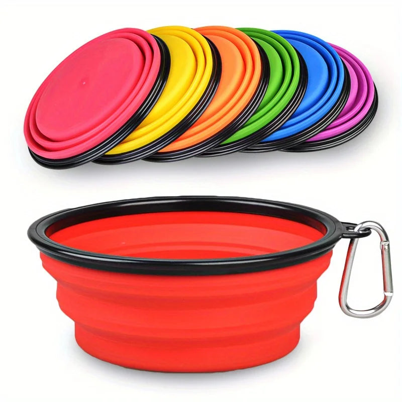 Portable Silicone Dog Travel Bowl – Food & Water