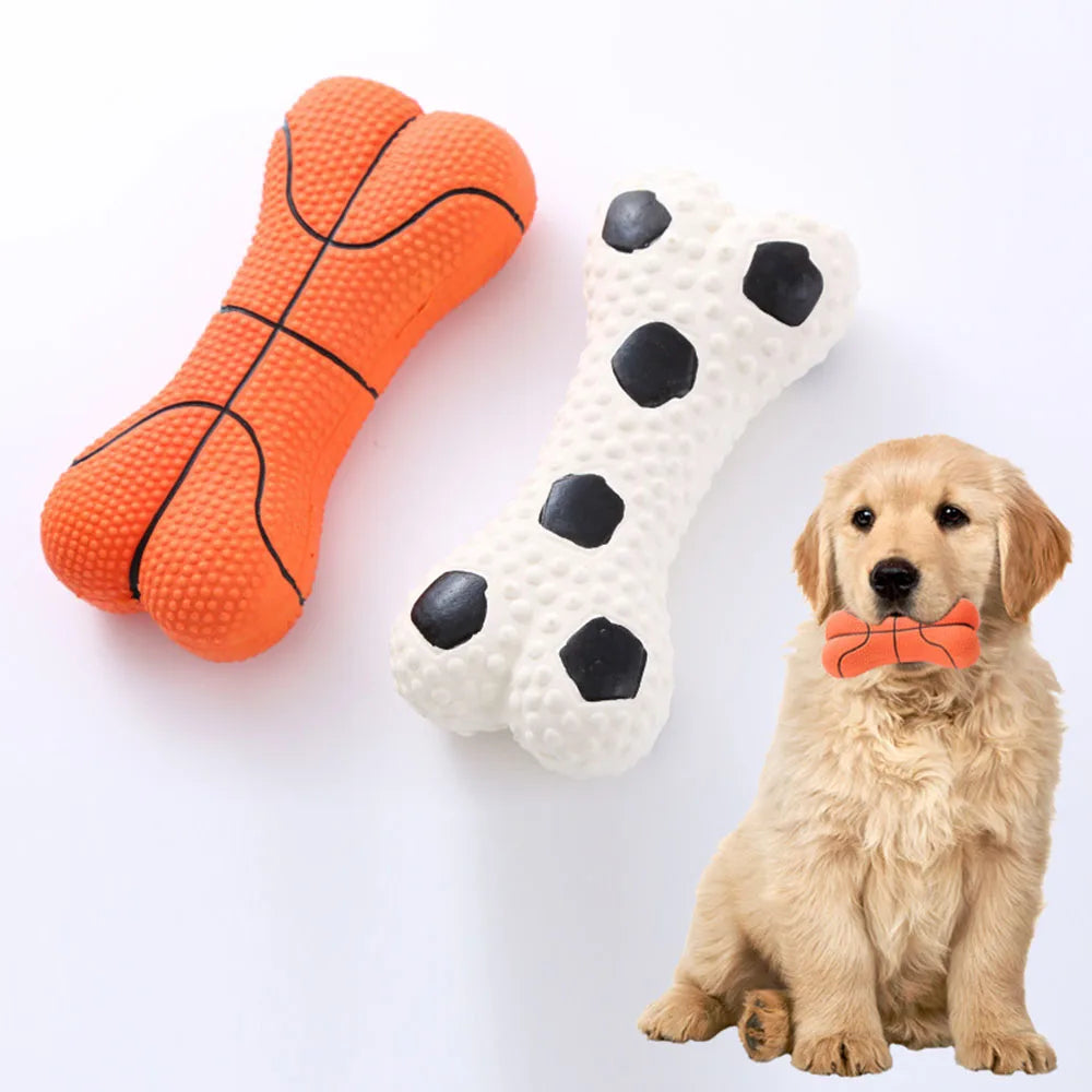 Dog Toy Set: Squeaky Bone