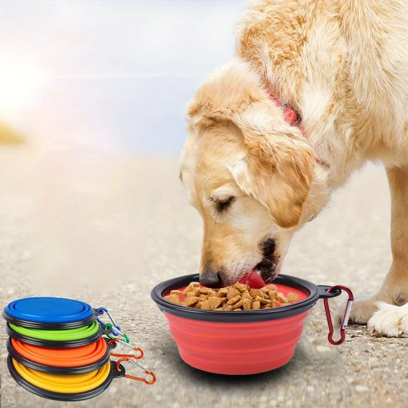 Portable Silicone Dog Travel Bowl – Food & Water