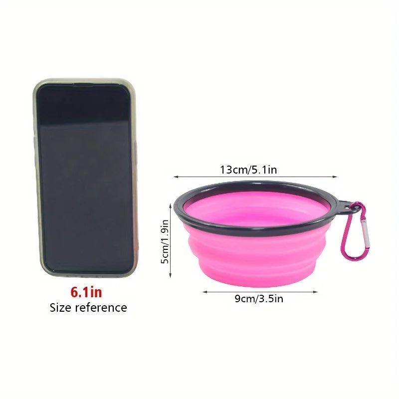 Portable Silicone Dog Travel Bowl – Food & Water