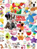 2/4/6/14-piece set of cartoon dog toys, suitable for small dogs