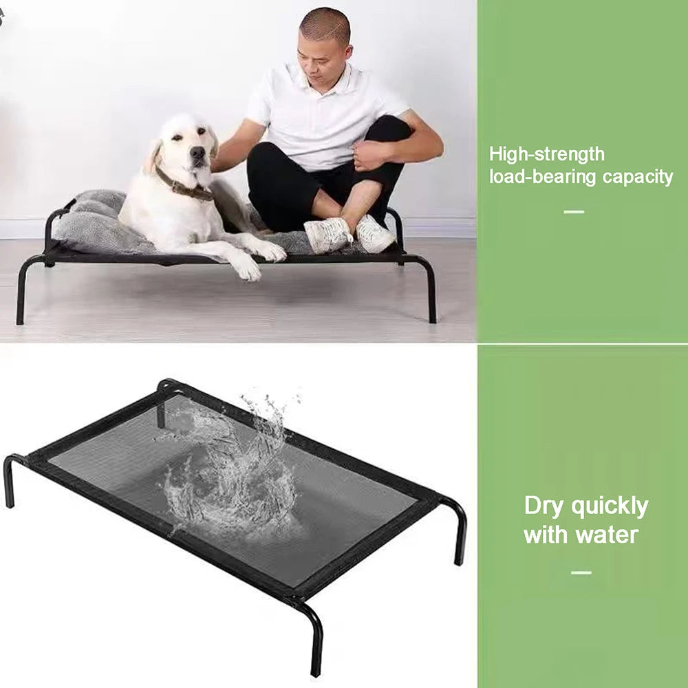 Elevated Outdoor Dog Bed – Breathable & Non-Slip for Large Dogs