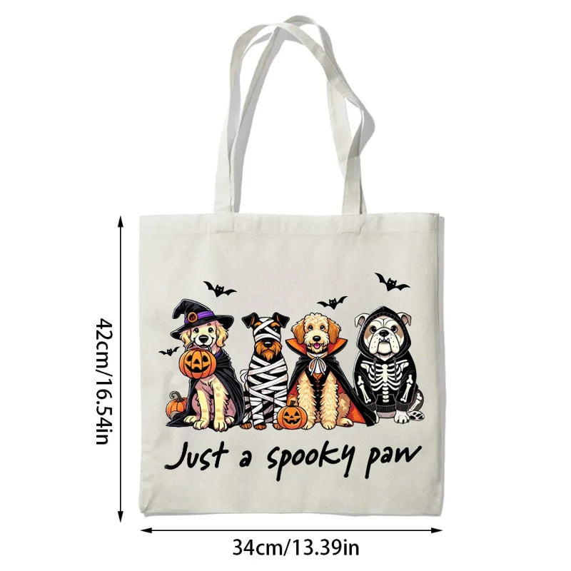 Halloween Dog Canvas Tote Bag 🐶