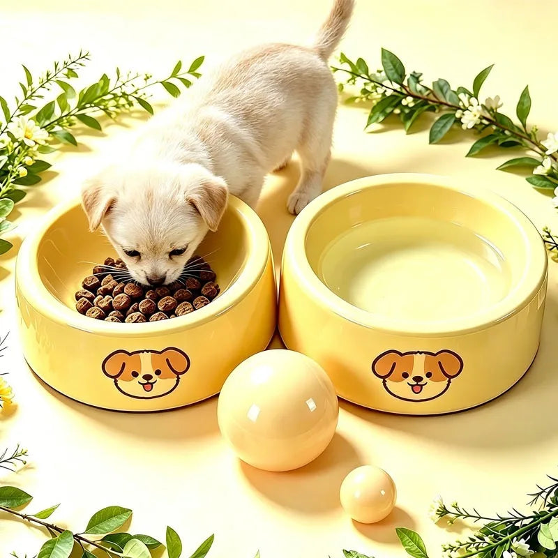 Non-Slip Pet Food & Water Bowl – Anti-Tip Design