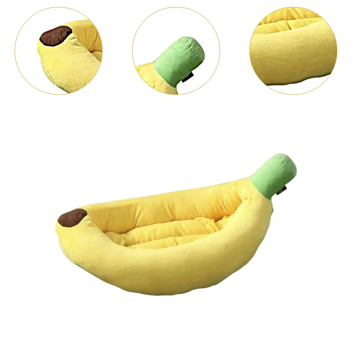 Banana Plush Dog Bed – Cozy & Breathable