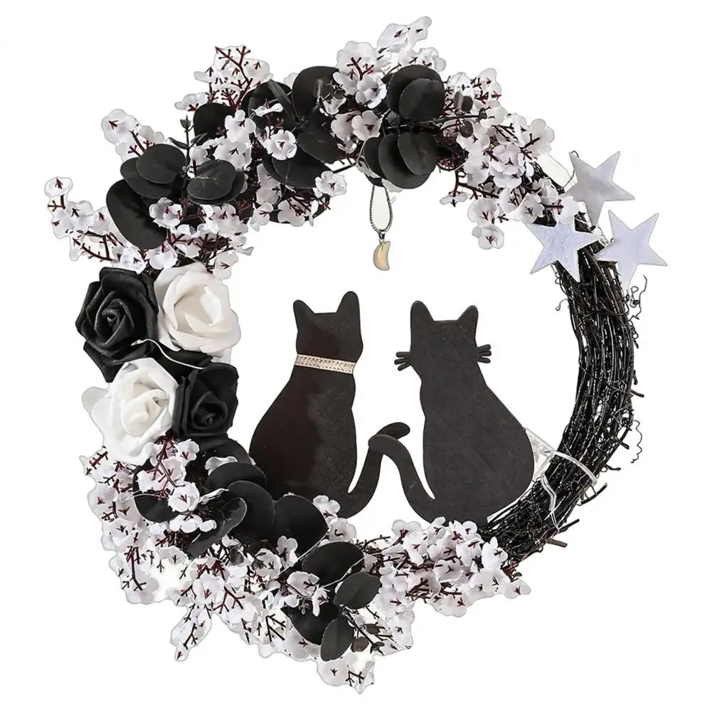 Glowing Cat Halloween Wreath 🐱