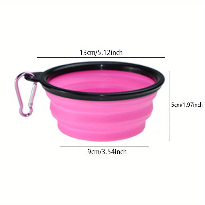 Portable Silicone Dog Travel Bowl – Food & Water