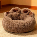 Cozy Paw-Shaped Calming Pet Bed