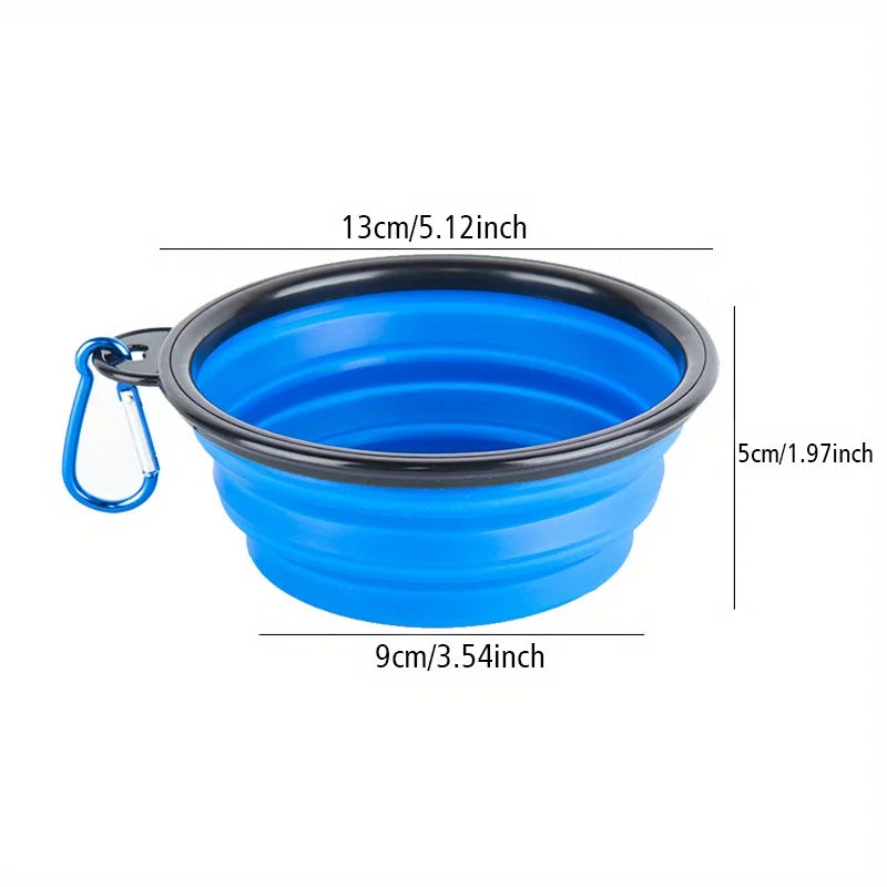 Portable Silicone Dog Travel Bowl – Food & Water