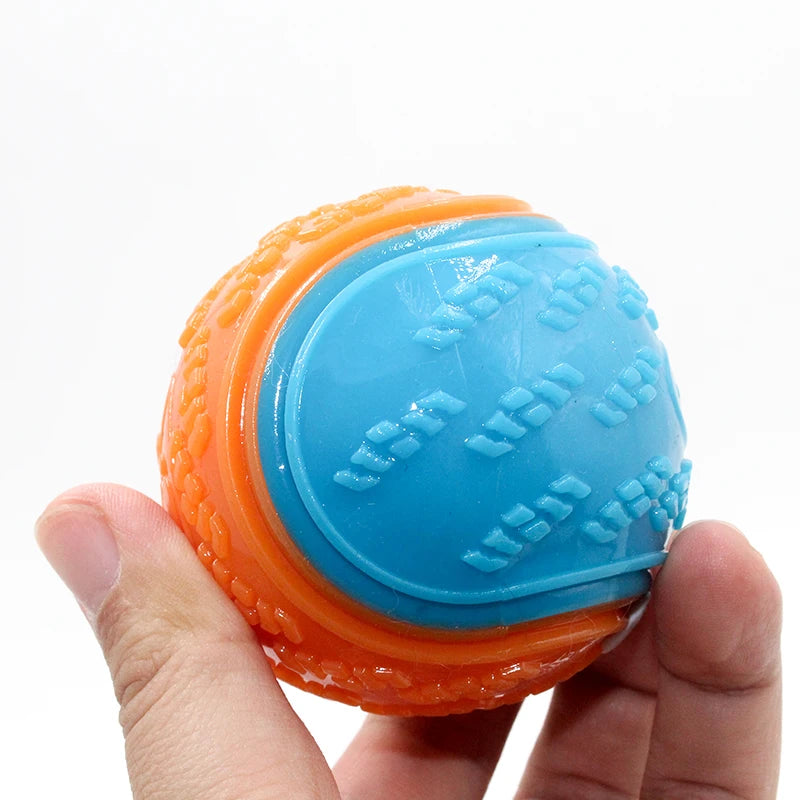 Dogs Teeth Cleaning Bite Resistance Squeaky Dog Ball