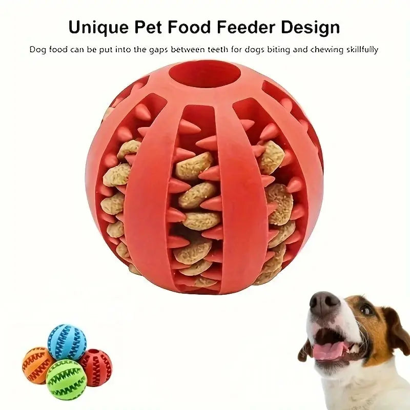 Pet Food Treat Feeder Chew Tooth Cleaning Ball