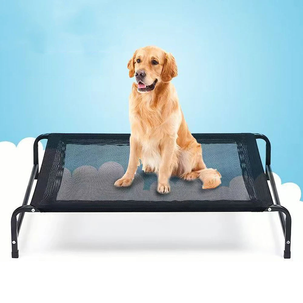 Elevated Outdoor Dog Bed – Breathable & Non-Slip for Large Dogs