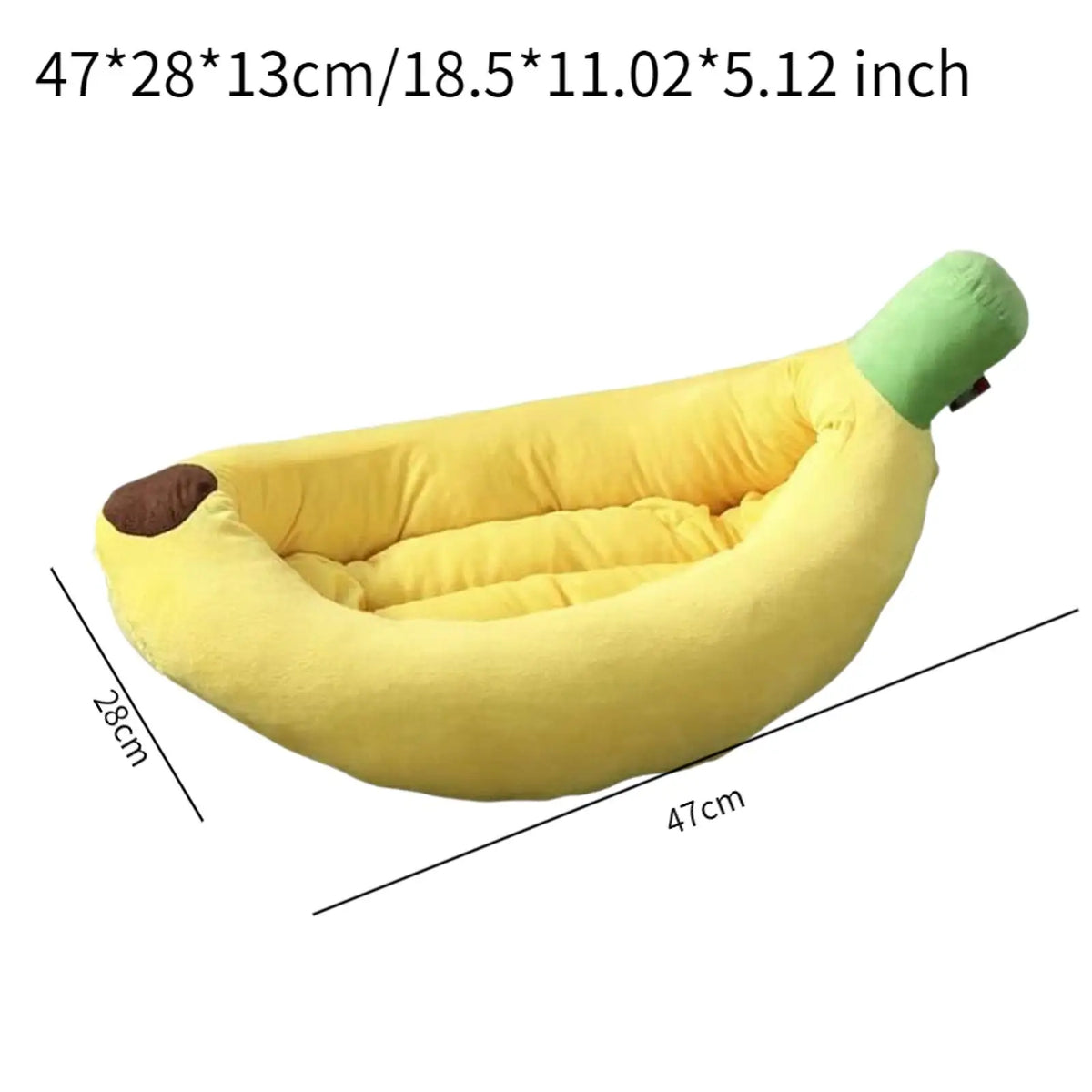 Banana Plush Dog Bed – Cozy & Breathable