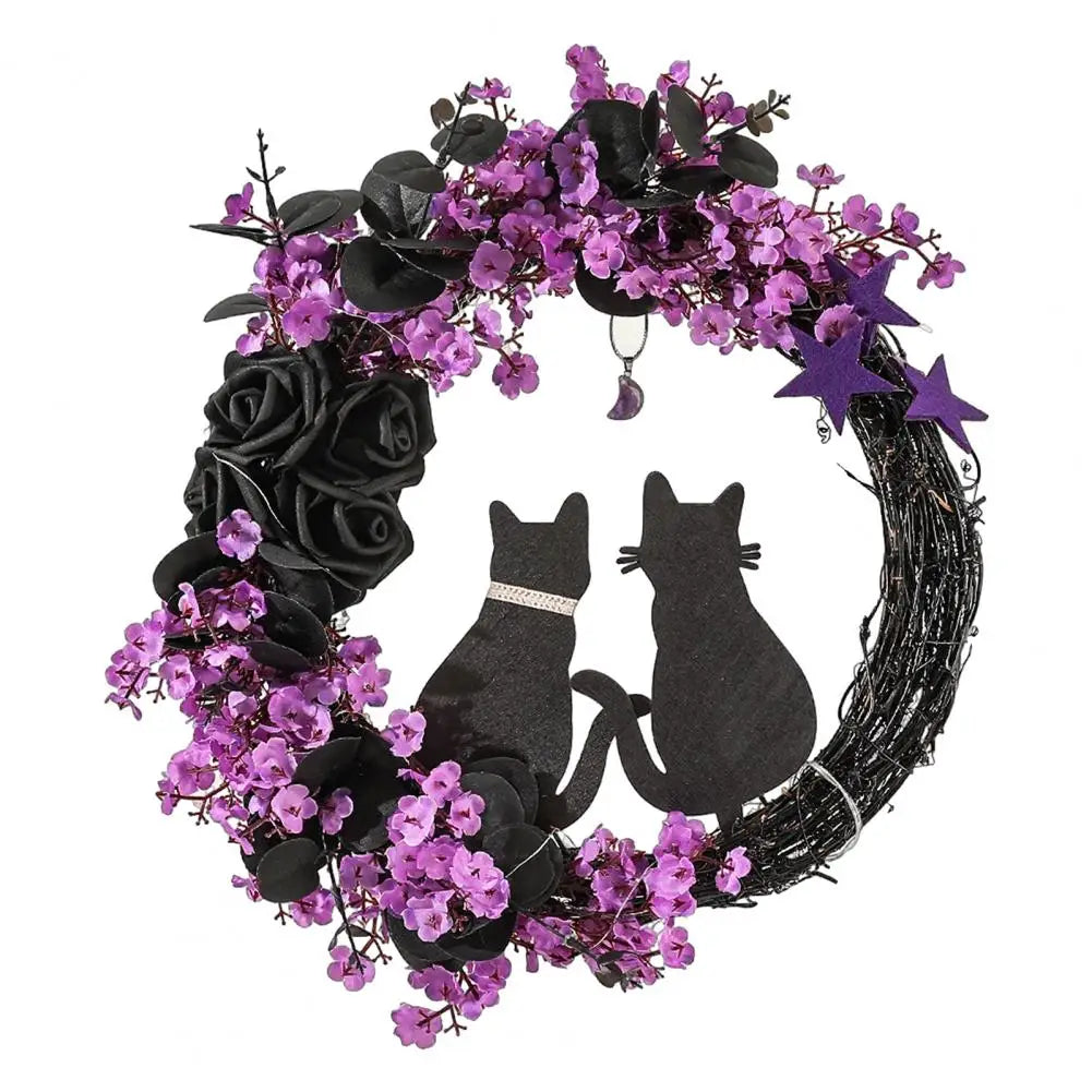 Glowing Cat Halloween Wreath 🐱