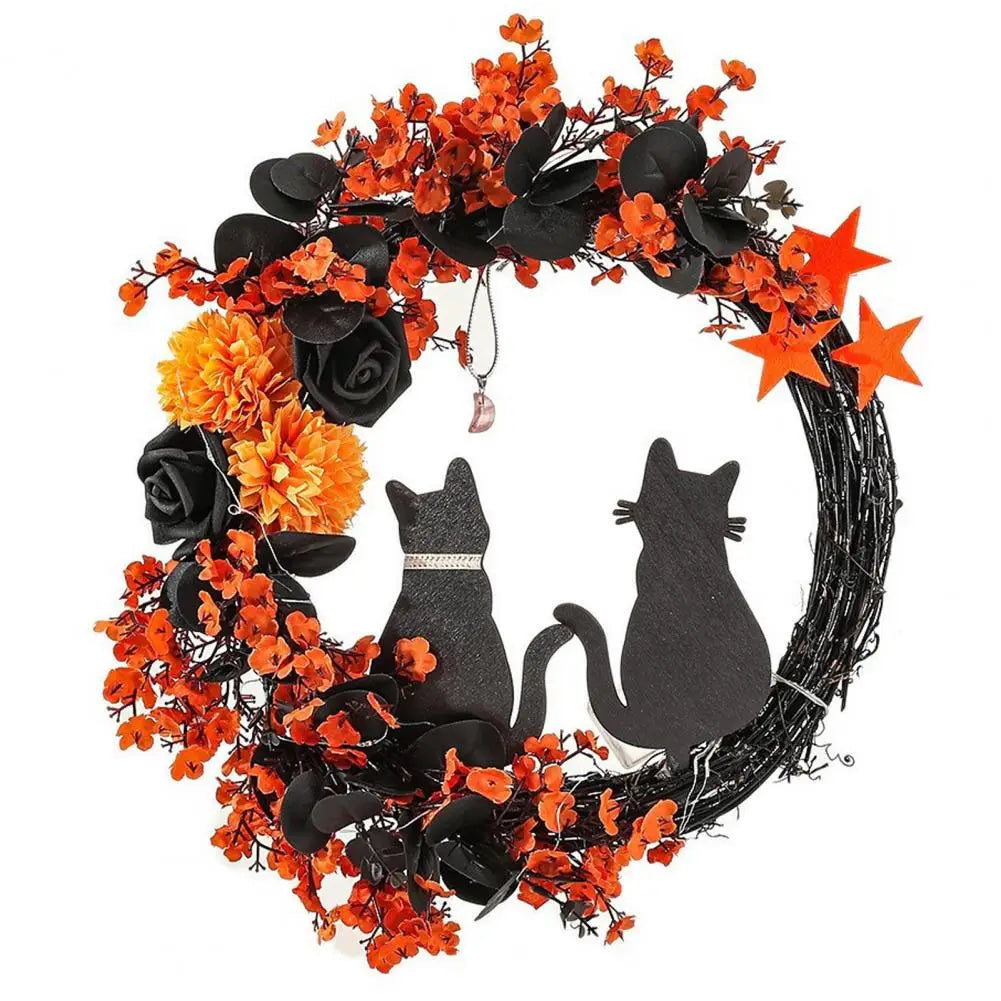 Glowing Cat Halloween Wreath 🐱