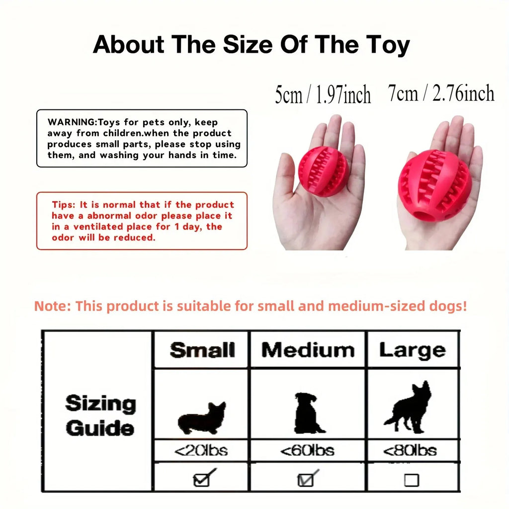 Pet Food Treat Feeder Chew Tooth Cleaning Ball