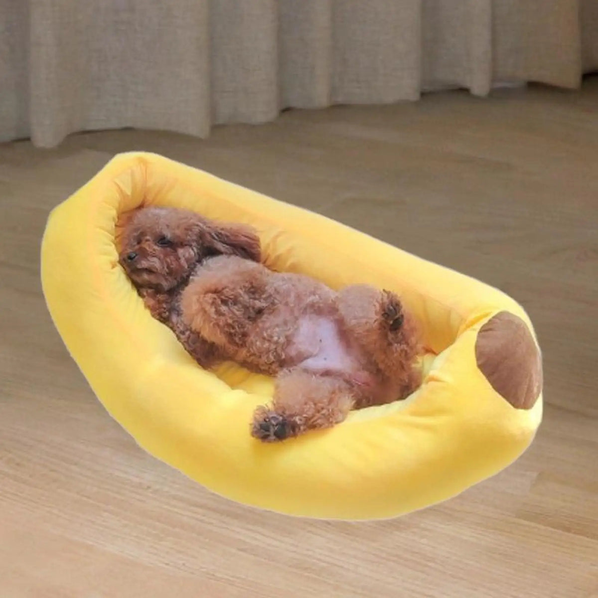 Banana Plush Dog Bed – Cozy & Breathable