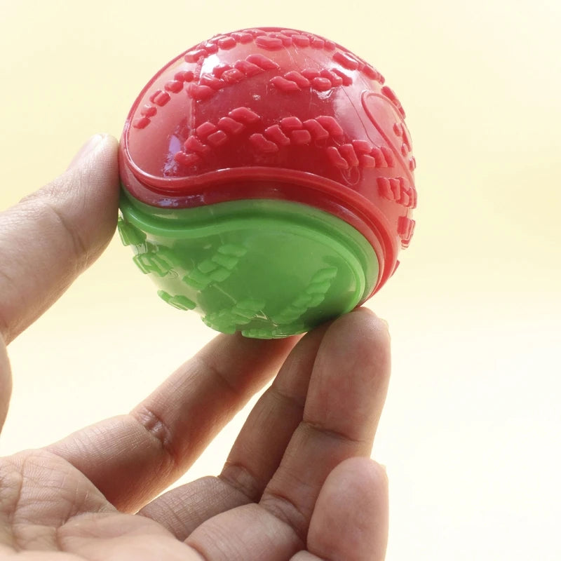 Dogs Teeth Cleaning Bite Resistance Squeaky Dog Ball